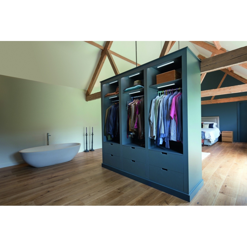 Osram - Luminária LED sob o armário com sensor de movimento e sensor crepuscular MOBILE LED/1W/5V 500 mAh 20 cm branca