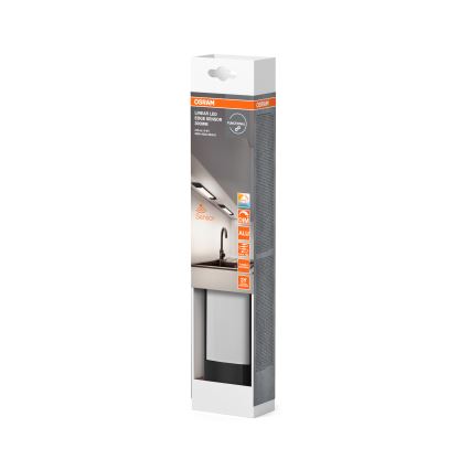 Osram - Luminária LED regulável sob o armário com sensor de movimento LINEAR EDGE LED/4W/230V 3000/4000/6500K 30 cm preta