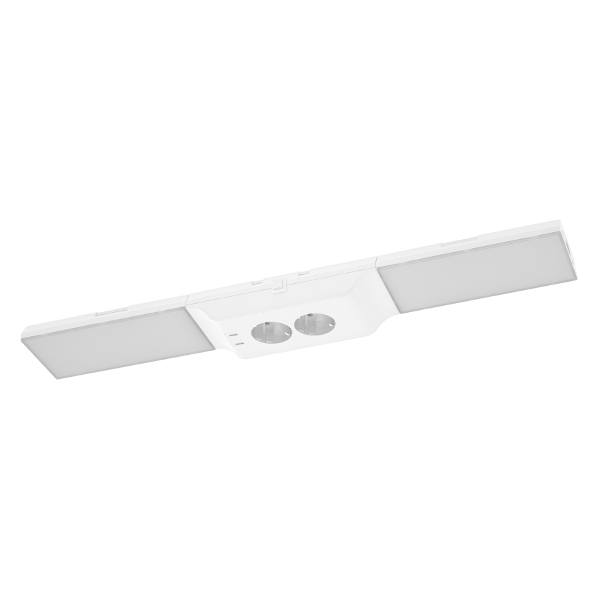 Osram - Luminária LED regulável para instalação sob o armário, com tomadas UNDERCABINET LED/10W/230V 3000K 54,8 cm branca