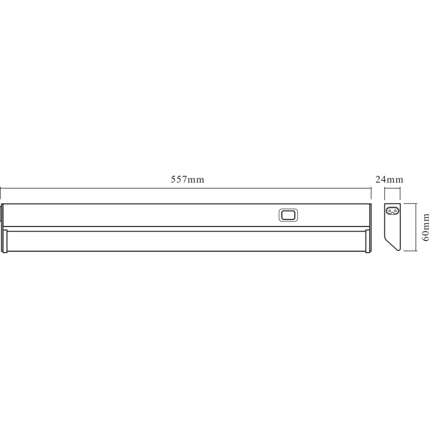 Osram - Luminária LED sob armário LINEAR LED/10W/230V 3000K 55,7 cm prateada
