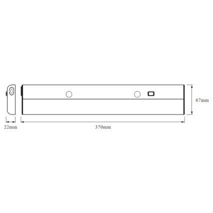 Osram - Luminária LED sob armário LINEAR LED/5W/230V 4000K 37 cm prateada