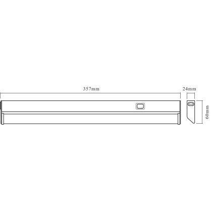 Osram - Luminária LED sob armário LINEAR LED/6W/230V 3000K 35,7 cm prateada