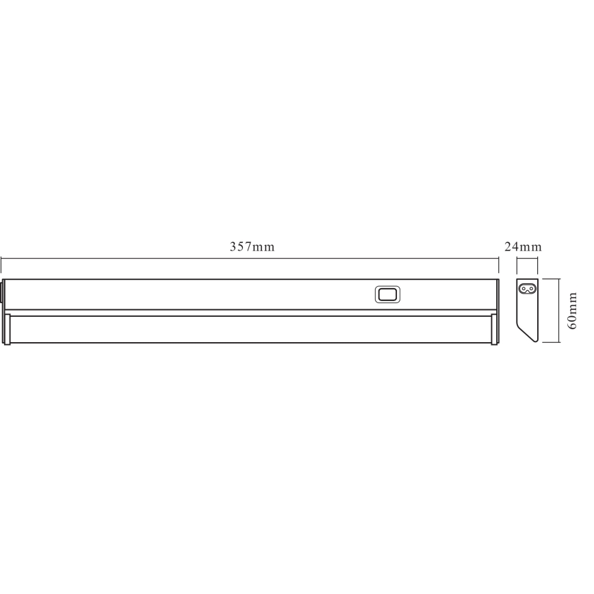 Osram - Luminária LED sob armário LINEAR LED/6W/230V 3000K 35,7 cm prateada