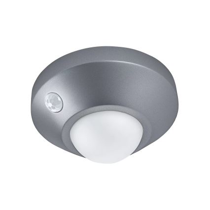 Osram - Luminária noturna LED com sensor NIGHTLUX LED/2W/3xAA prateada
