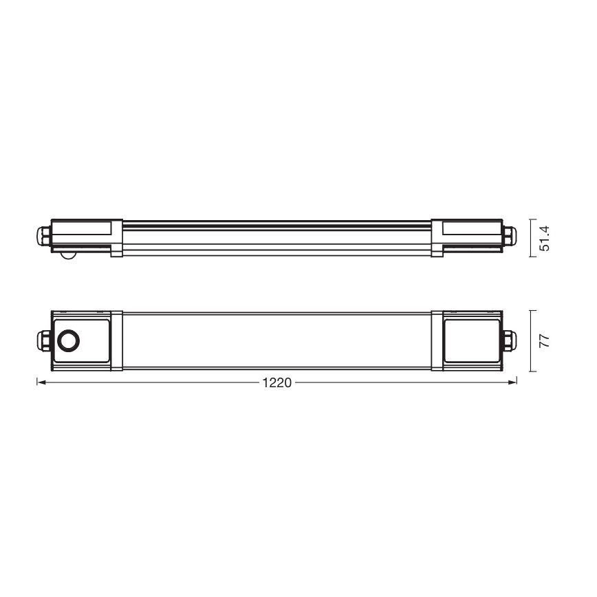 Osram - Luminária técnica LED tipo fluorescente com sensor de crepúsculo e de movimento SUBMARINE LED/36W/230V 122 cm IP65