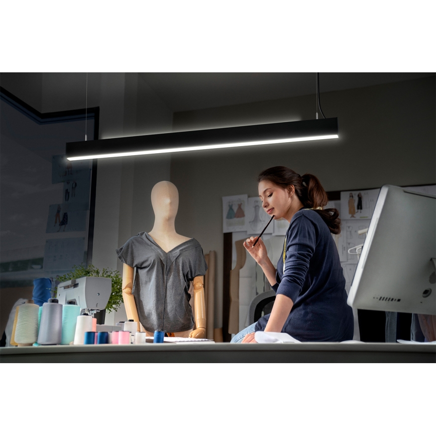Osram - Lustre LED regulável suspenso por cabo OFFICE LINE LED/42W/230V 4000K 112,6 cm preto