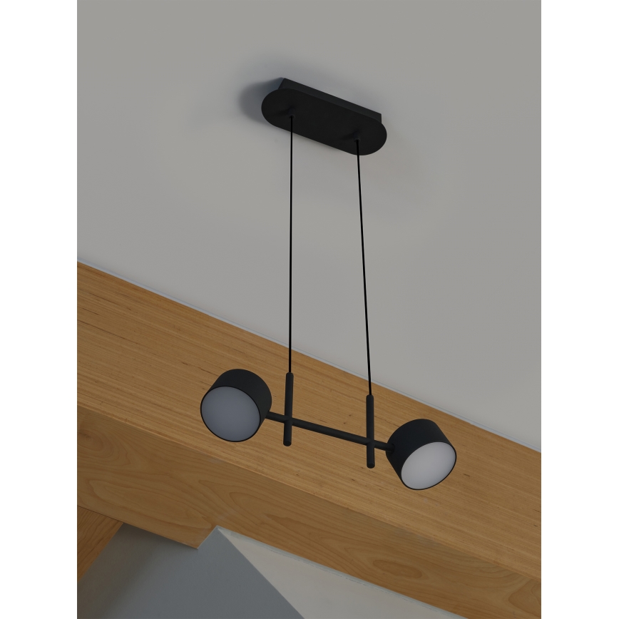 Osram - Lustre LED dimerizável suspenso por cabo DECOR KYOTO 2xLED/10W/230V CRI 90 preto