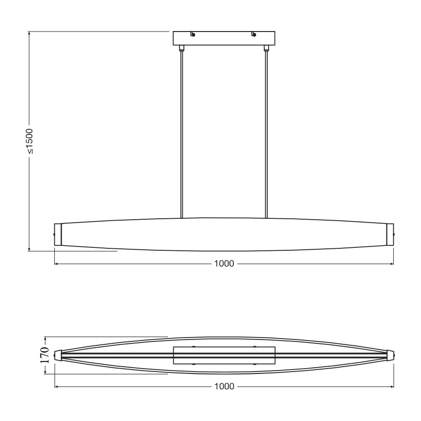 Osram - Lustre LED pendente com cabo DECOR FLAT LED/23W/230V cinzento