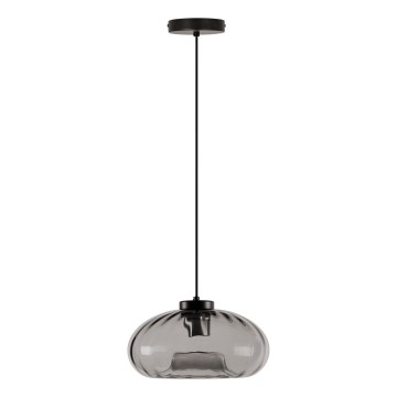 Osram - Lustre pendente com cabo DECOR SMOKE 1xE27/12W/230V Ø 28 cm preto/cinzento fumê
