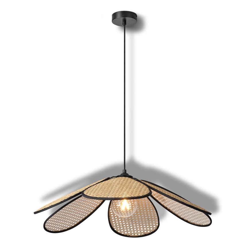 Osram - Lustre pendente DECOR RATTAN 1xE27/15W/230V Ø 69 cm bege/preto