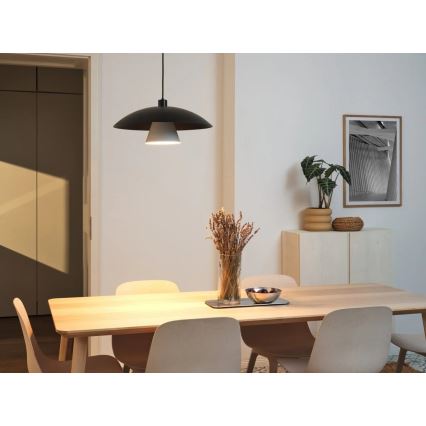 Osram - Lustre suspenso por cabo DECOR FLYING MUSHROOM 1xE27/25W/230V diâmetro 50 cm preto
