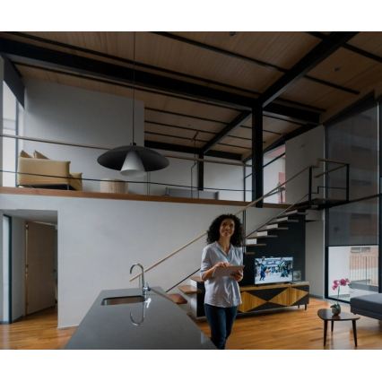 Osram - Lustre suspenso por cabo DECOR FLYING MUSHROOM 1xE27/25W/230V diâmetro 50 cm preto