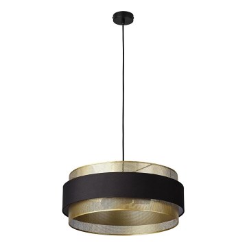 Osram - Lustre suspenso por cabo DECOR HORNET 3xE27/10W/230V Ø 50 cm preto/dourado