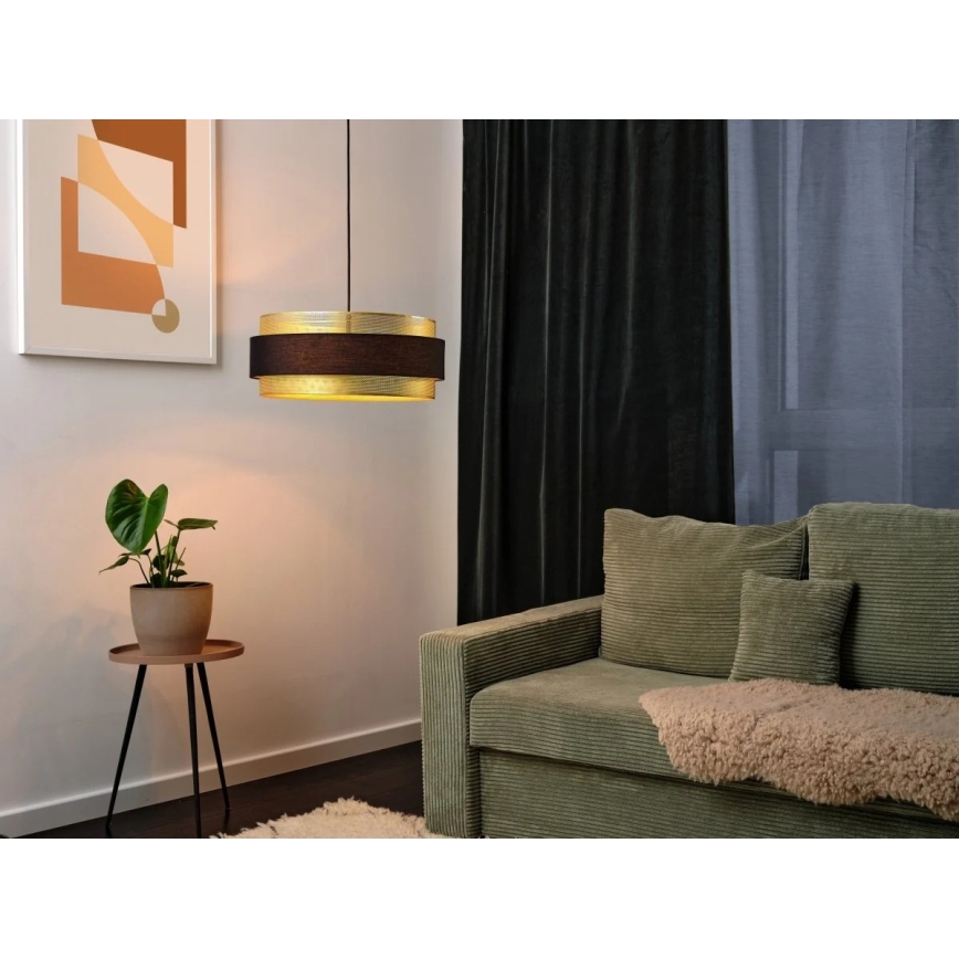 Osram - Lustre suspenso por cabo DECOR HORNET 3xE27/10W/230V Ø 50 cm preto/dourado