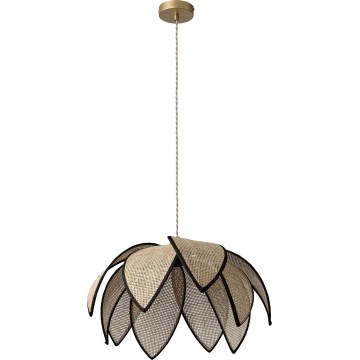 Osram - Lustre suspenso por cabo DECOR RATTAN 1xE27/15W/230V, diâmetro 48 cm, bege/preto