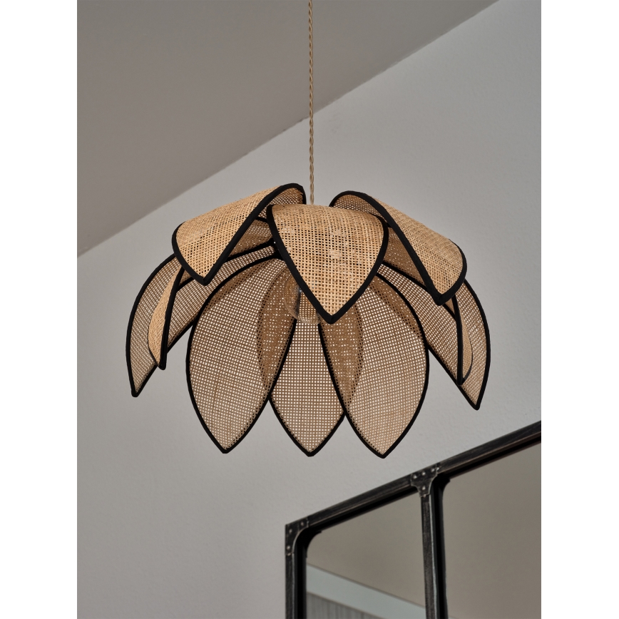 Osram - Lustre suspenso por cabo DECOR RATTAN 1xE27/15W/230V, diâmetro 48 cm, bege/preto