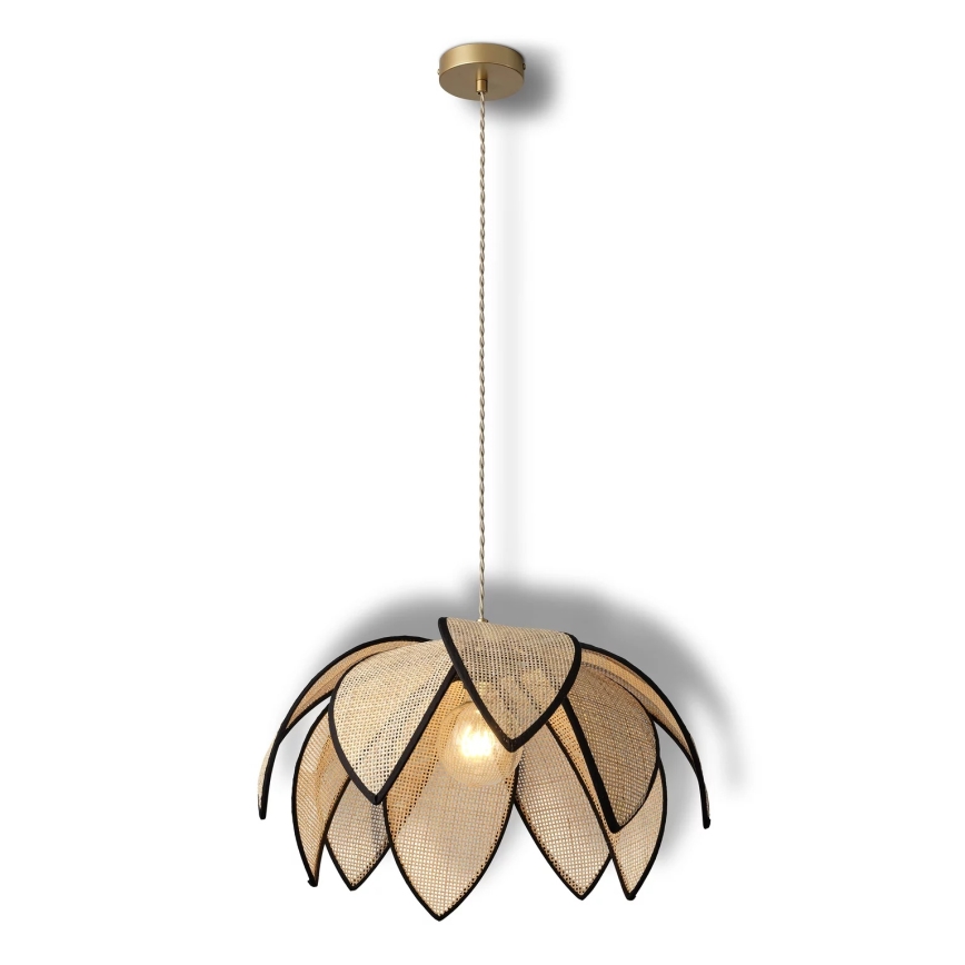 Osram - Lustre suspenso por cabo DECOR RATTAN 1xE27/15W/230V, diâmetro 48 cm, bege/preto