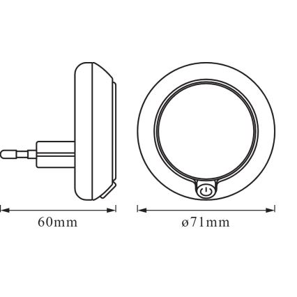 Osram - Luz de presença LED com sensor LUNETTA LED/0,3W/230V 3000K