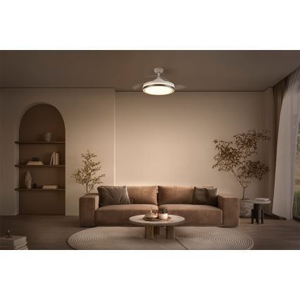 Osram - Candeeiro de teto com ventoinha LED/66W/230V 3000/4000/6500K branco + comando remoto