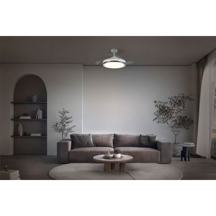 Osram - Candeeiro de teto com ventoinha LED/66W/230V 3000/4000/6500K branco + comando remoto