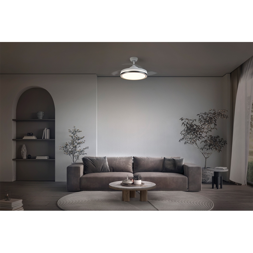 Osram - Candeeiro de teto com ventoinha LED/66W/230V 3000/4000/6500K branco + comando remoto