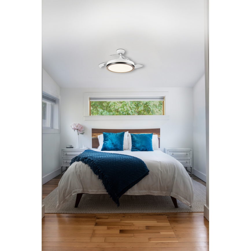 Osram - Candeeiro de teto com ventoinha LED/66W/230V 3000/4000/6500K branco + comando remoto