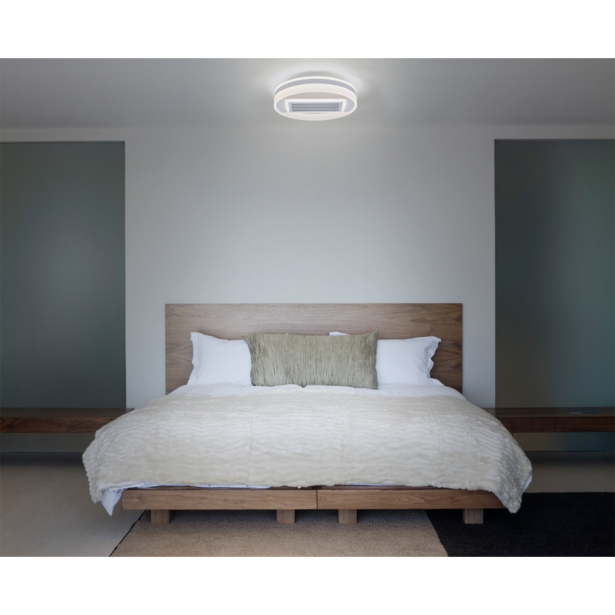Osram - Luminária de teto LED dimerizável com ventilador CEILING FAN LED/55W/230V 3000-6500K branca + controlo remoto