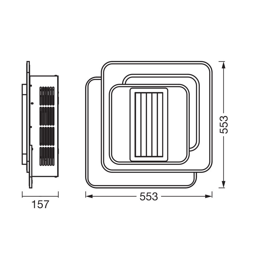 Osram - Candeeiro de teto LED dimerizável com ventilador LED/55W/230V 3000-6500K branco + comando remoto