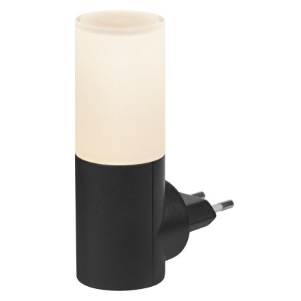 Osram - Luz noturna LED com sensor de crepúsculo LUNETTA LED/0,2W/230V preta
