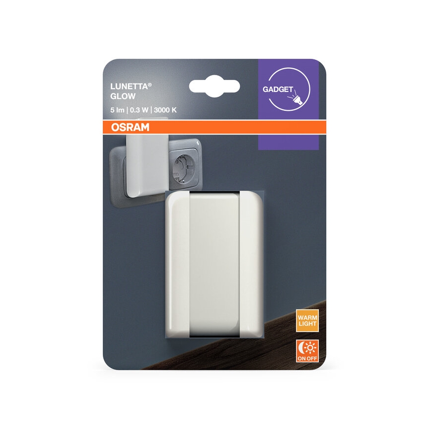 Osram - Luz noturna LED com sensor de crepúsculo LUNETTA LED/0,3W/230V