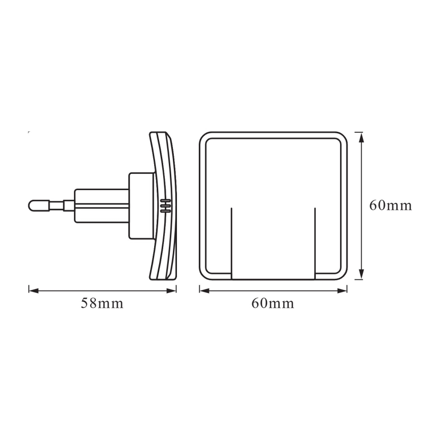 Osram - Luz noturna LED com sensor LUNETTA LED/0,3W/230V branca