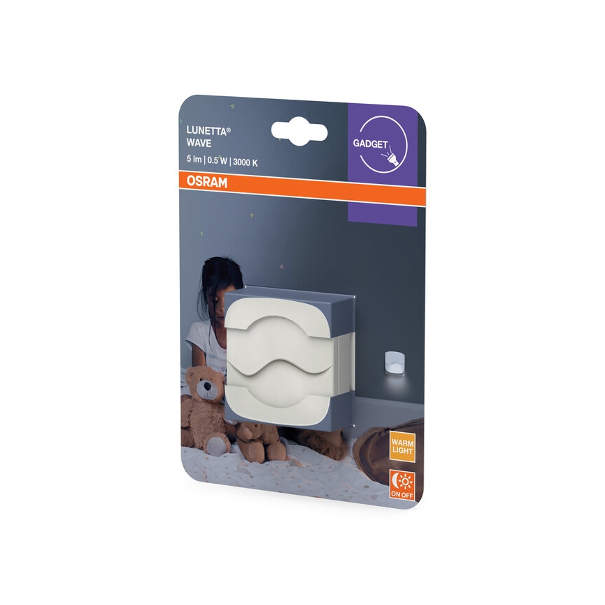 Osram - Luz noturna LED para tomada com sensor de crepúsculo LUNETTA LED/0,5W/230V