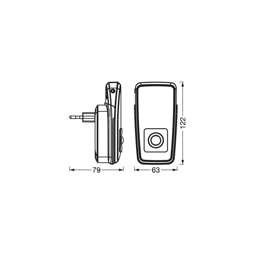 Osram - Luz noturna LED para tomada com sensor LUNETTA LED/2W/230V