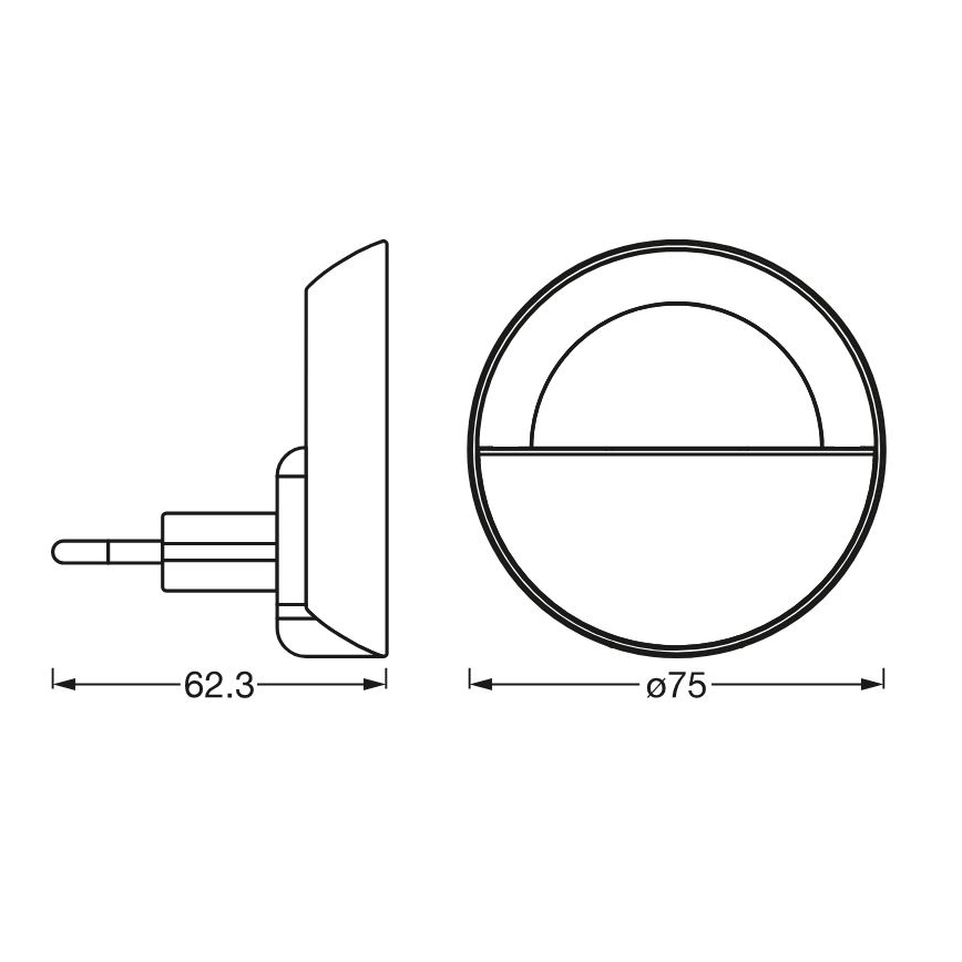 Osram - Luz noturna LED regulável LUNETTA LED/0,65W/230V