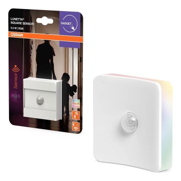 Osram - Luz noturna LED RGB para tomada com sensor LUNETTA LED/0,3W/230V