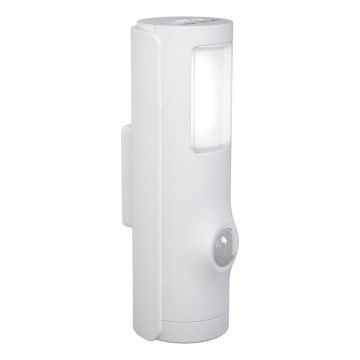 Osram - Luz orientadora LED com sensor de movimento e de crepúsculo NIGHTLUX LED/0,35W/3xAAA IP54 branco
