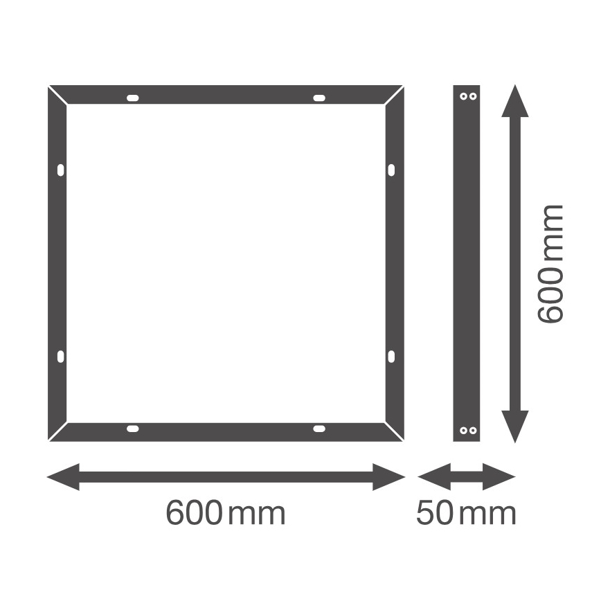 Osram - Moldura metálica para instalação de painéis LED ESSENTIAL 60x60 cm branca