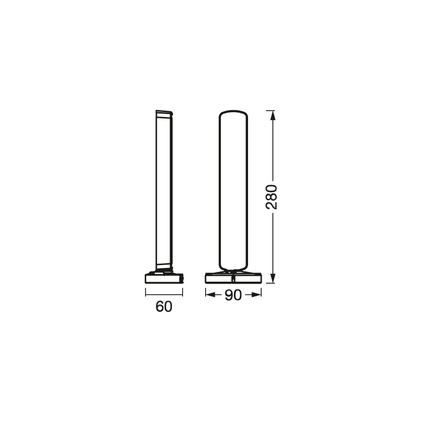 Osram - Pack com 2x Lâmpadas de Mesa LED RGBW Reguláveis MOOD LIGHT LED/4W/230V 2700-6500K Wi-Fi + comando remoto