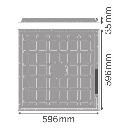 Osram - Painel LED de embutir para tecto ESSENTIAL LED/36W/230V 6500K 60x60 cm