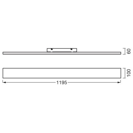 Osram - Painel LED de Sobrepor PLANON LED/30W/230V 3000K 10x120 cm branco
