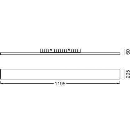 Osram - Painel LED de sobrepor PLANON LED/40W/230V 3000K 30x120 cm branco