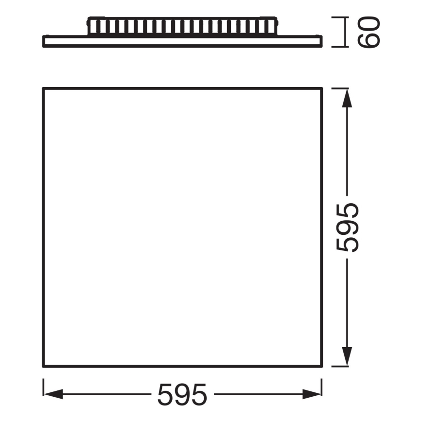 Osram - Painel LED de sobrepor PLANON LED/40W/230V 3000K 60x60 cm branco