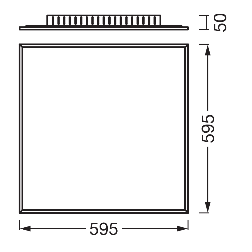 Osram - Painel LED de sobrepor PLANON LED/40W/230V 59,5x59,5 cm branco
