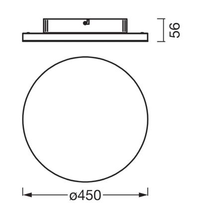 Osram - Painel LED de superfície PLANON LED/28W/230V 3000K Ø 45 cm branco