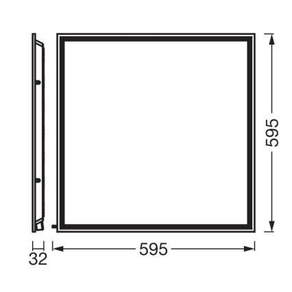 Osram - Painel LED embutido ESSENTIAL LED/50W/230V 3000/4000/6500K 60x60 cm
