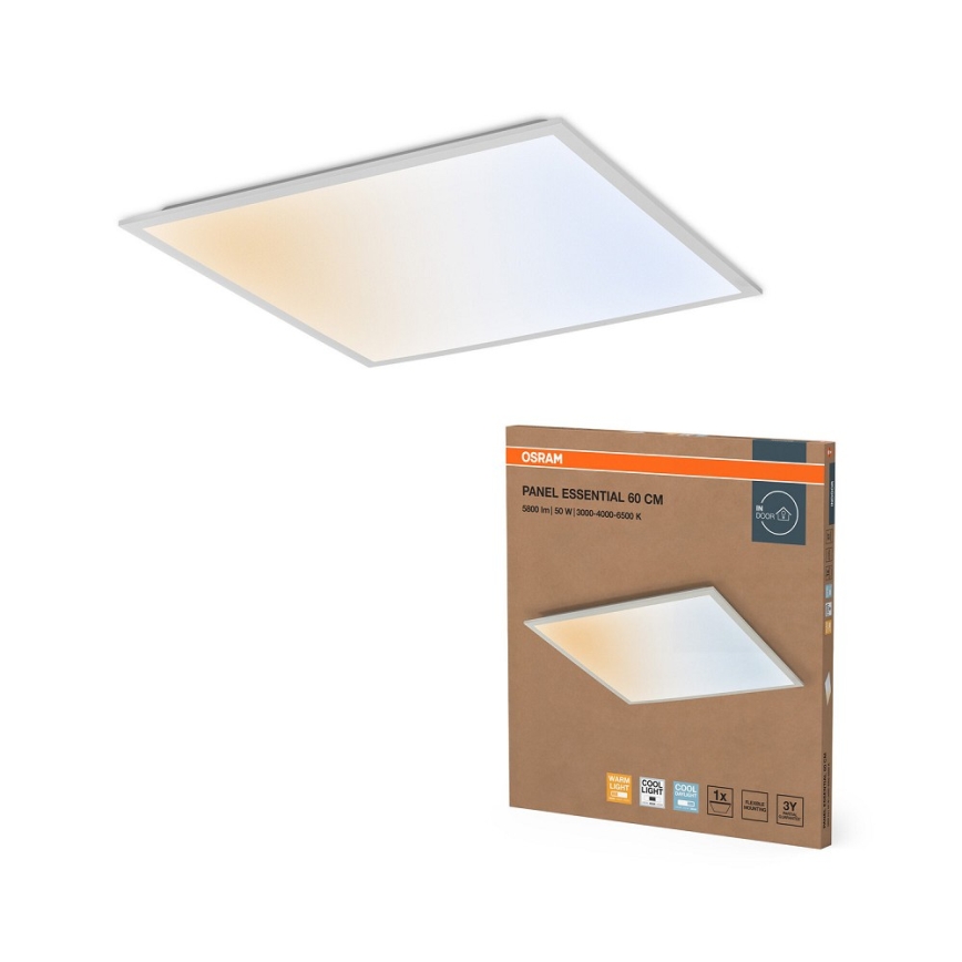 Osram - Painel LED para tecto falso PANEL ESSENTIAL LED/50W/230V 3000/4000/6500K 60x60 cm branco