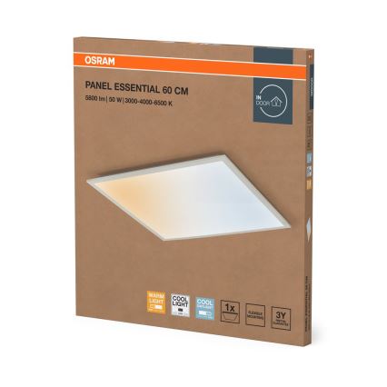 Osram - Painel LED para tecto falso PANEL ESSENTIAL LED/50W/230V 3000/4000/6500K 60x60 cm branco