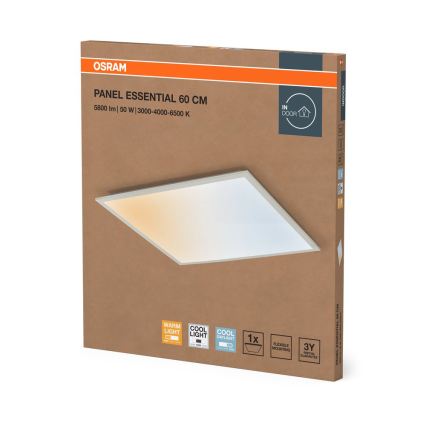 Osram - Painel LED embutido PANEL ESSENTIAL LED/50W/230V 3000/4000/6500K 60x60 cm branco