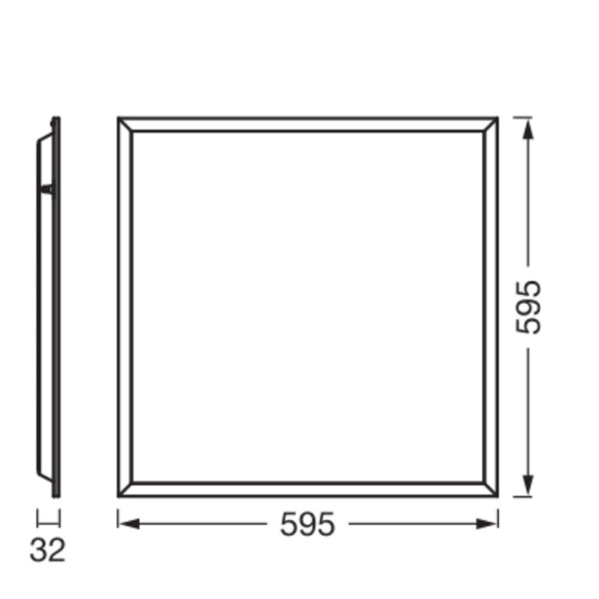 Osram - Painel LED embutido PANEL ESSENTIAL LED/50W/230V 3000/4000/6500K 60x60 cm branco
