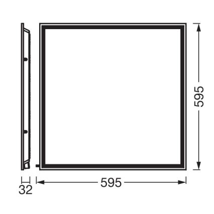 Osram - Painel LED embutido ESSENTIAL LED/50W/230V 3000/4000/6500K 60x60 cm UGR19